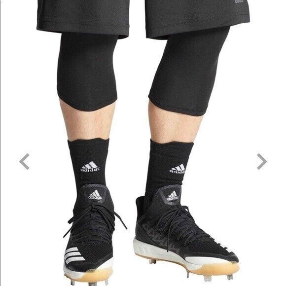 Adidas Boost Icon 4 Core‎ Black/ Gold metal Baseball Cleats Sz 13 CG5148 - Picture 2 of 8